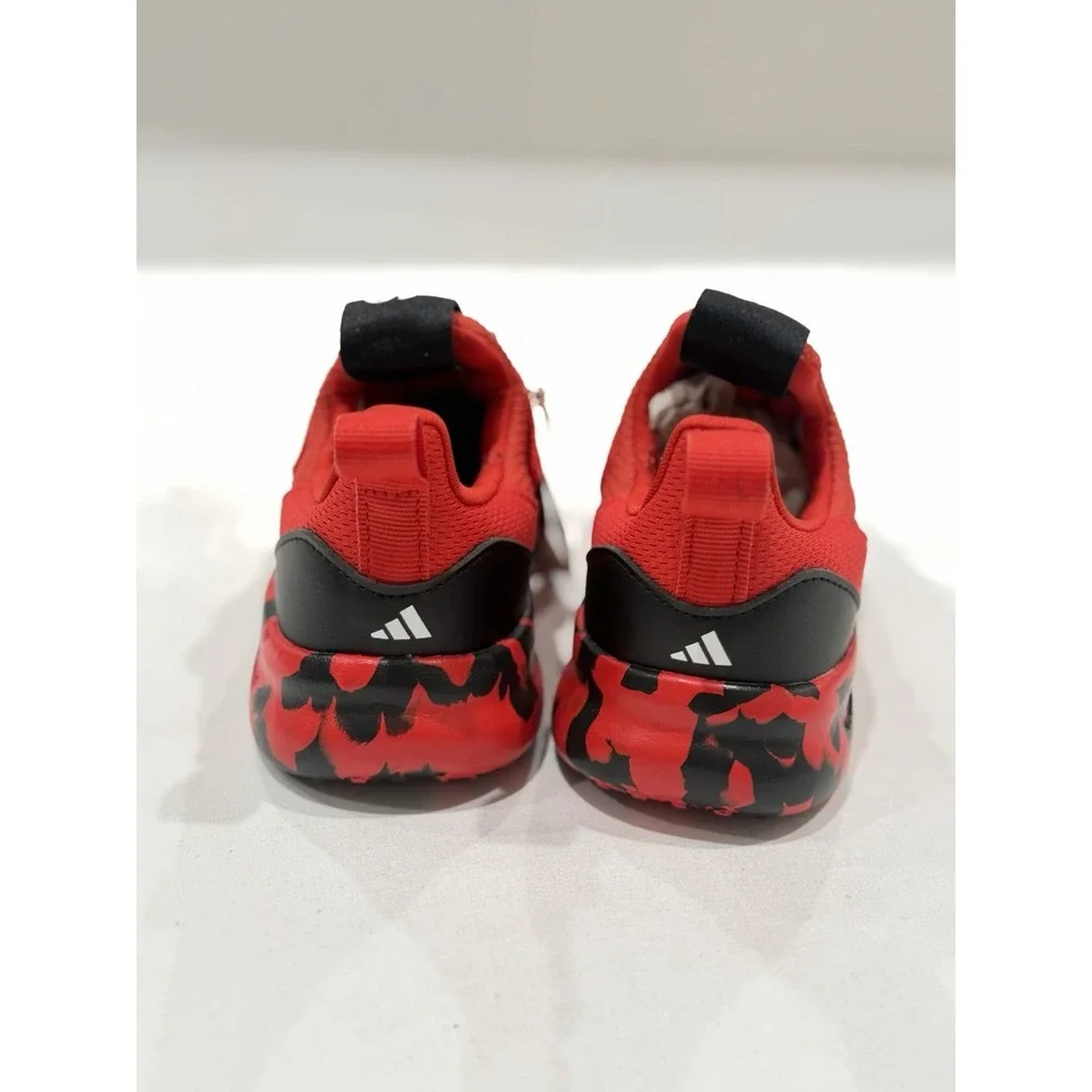 ADIDAS Lite Racer Adapt 7.0 K Kids Slip-On Sneakers Red/Black Camo 12 school